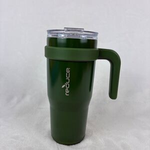 Reduce 24oz Insulated Tumbler Handle Olive Green Stainless Steel Sip & Straw Lid